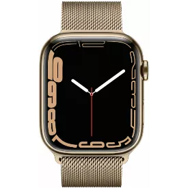 Умные часы Apple Watch Series 7 45 мм, Stainless Steel Case with Milanese Loop, Gold, золотой